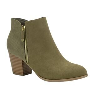 Style & Co Women's Masrinaa Ankle Booties Olive Green Size 9 1/2